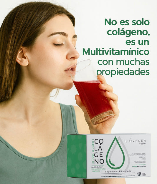 Colágeno Verde Giovegen (L-METIONINA + BIOTINA + HIERRO + VITAMINAS)