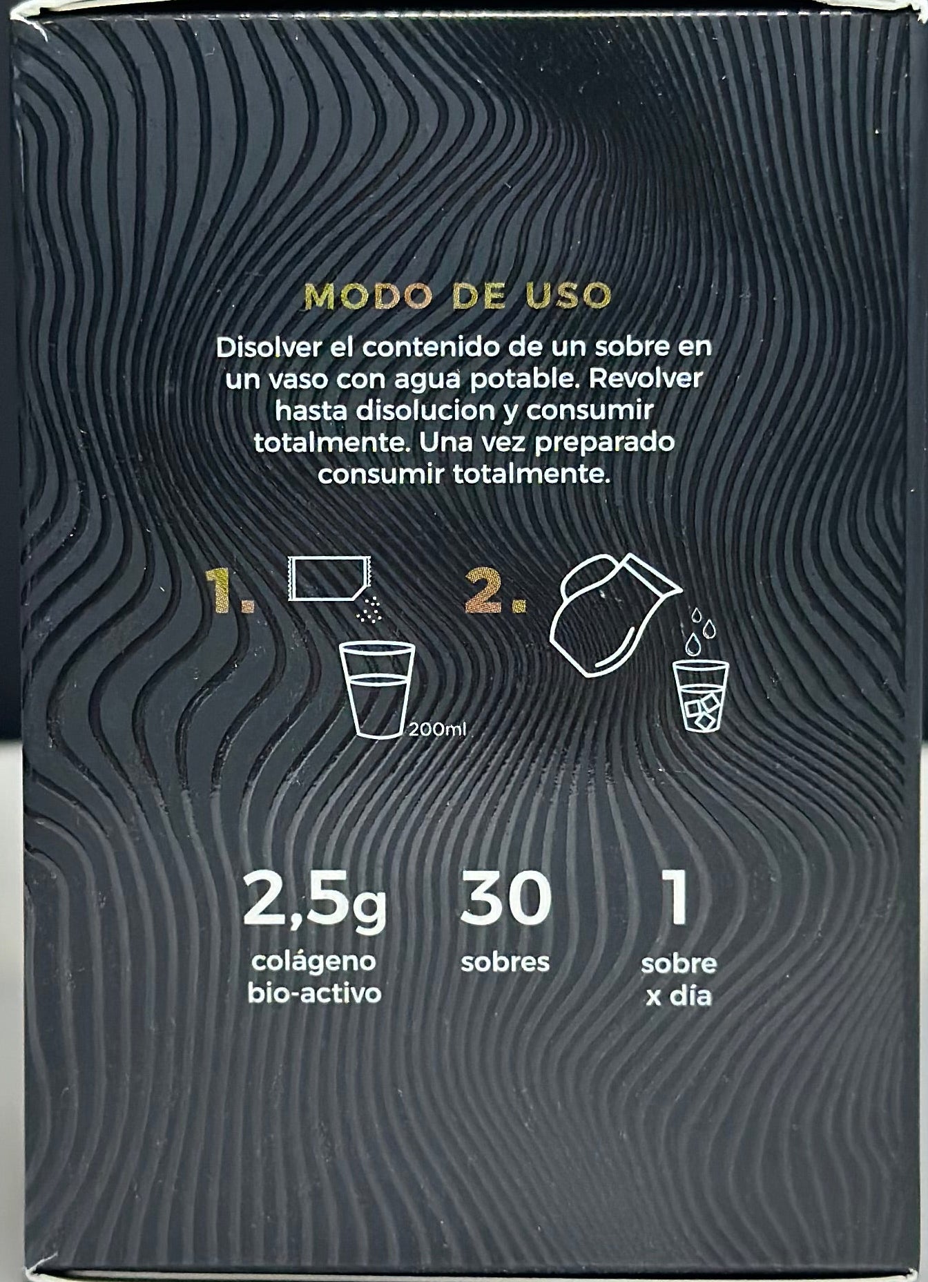 Colágeno profesional (negro) Giovegen, Peptidos + Zinc + Q10 + Vitaminas C-D-K-E