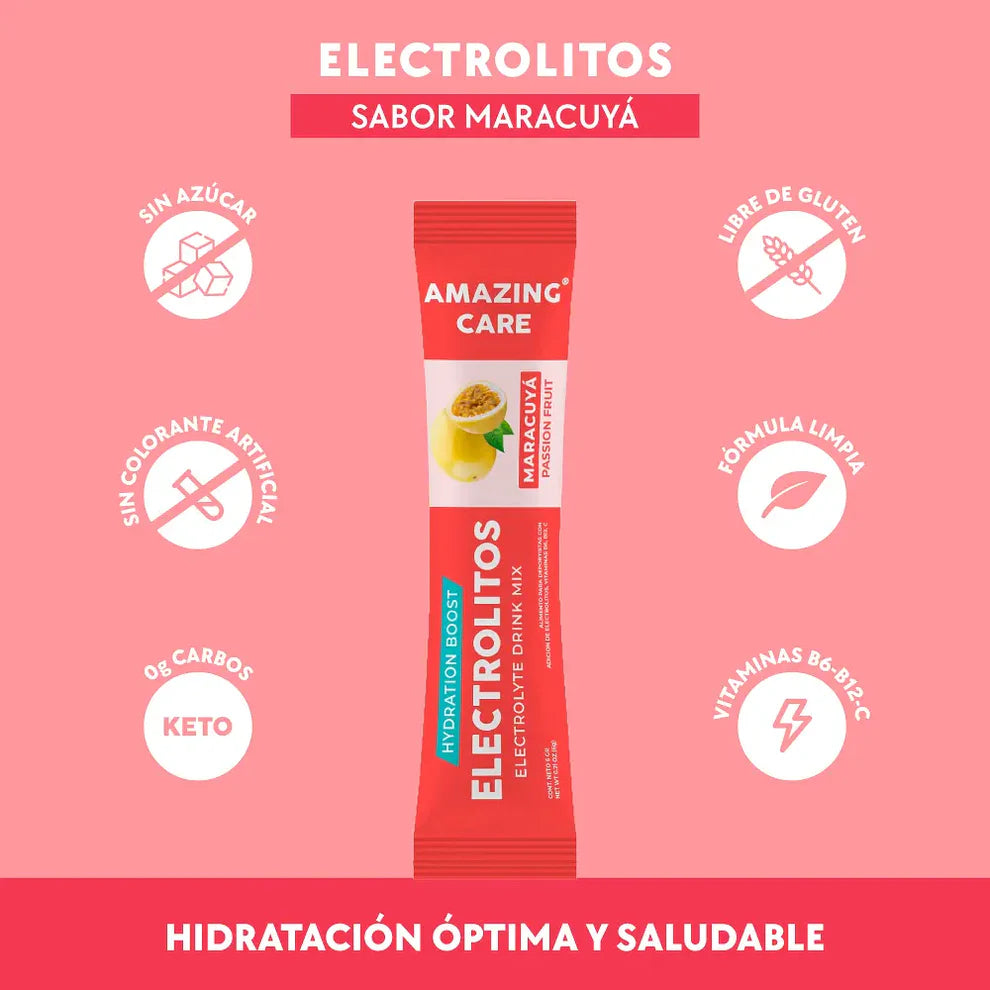 Caja electrolitos por 30 sobre sabor maracujá