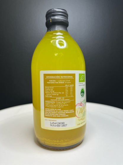Vinagre de manzana con jengibre y cúrcuma orgánico 500ml manare