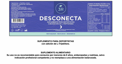Desconecta 60 capsulas 3R (Magnesio, Triptofano, Vit D y Vit B6)