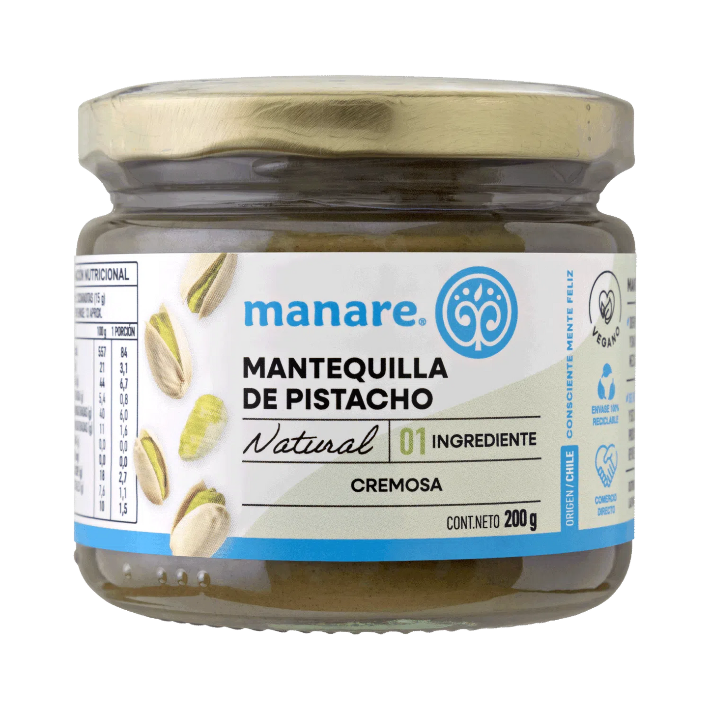 Mantequilla de Pistacho 200g Manare