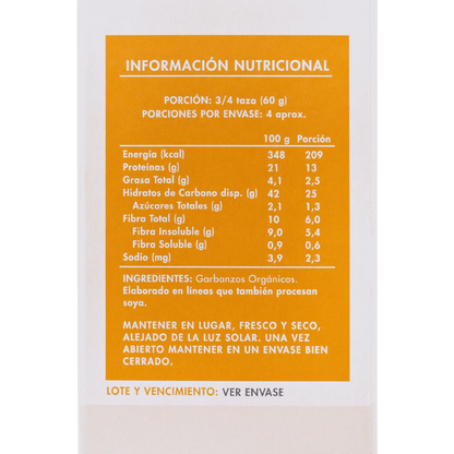 Espirales o pasta de Garbanzos Orgánicos 250g
