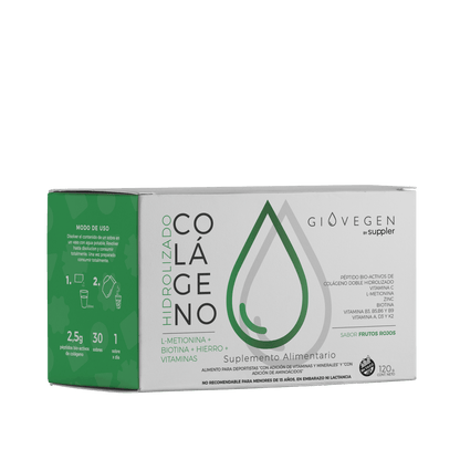 Colágeno Verde Giovegen (L-METIONINA + BIOTINA + HIERRO + VITAMINAS)