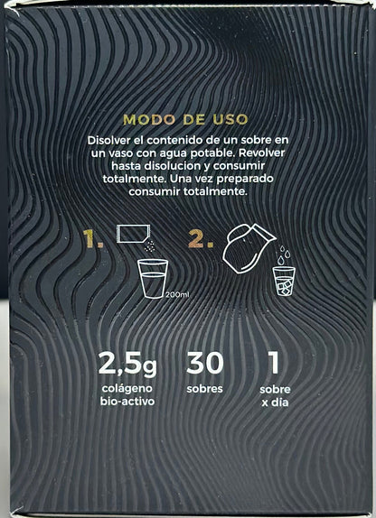 Colágeno profesional (negro) Giovegen, Peptidos + Zinc + Q10 + Vitaminas C-D-K-E