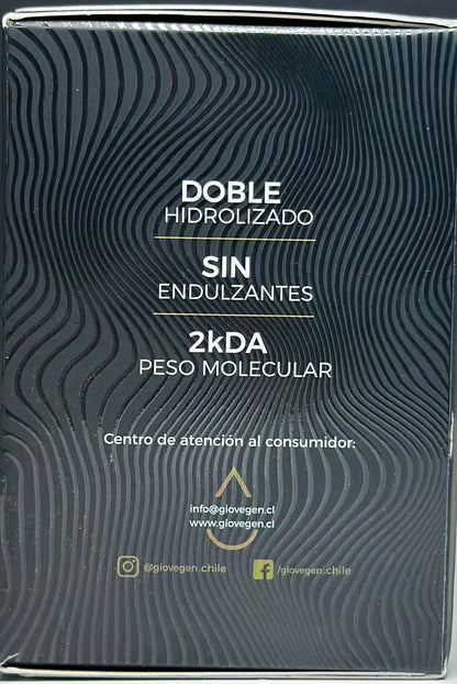 Colágeno profesional (negro) Giovegen, Peptidos + Zinc + Q10 + Vitaminas C-D-K-E