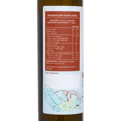 Aceite de Coco MCT 250ml sin sabor