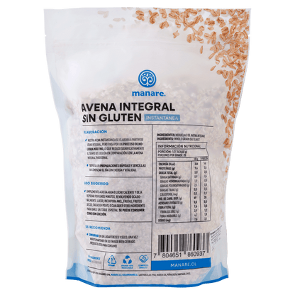 Avena instantanea sin gluten Manare