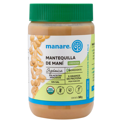 Mantequilla de maní orgánica 360grs