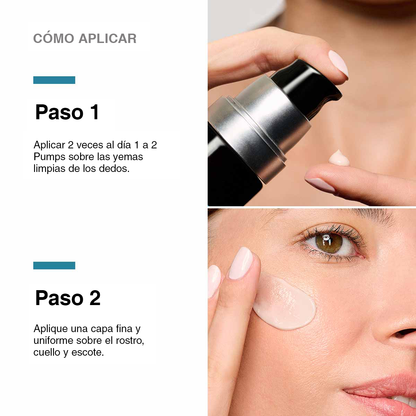 Cómo se aplica Advanced RGN-6 de SkinCeuticals sobre rostro y cuello