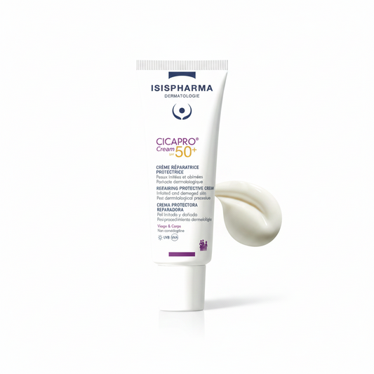 Cicapro Cream SPF 50+ Isispharma 40 ml, crema reparadora con protección solar muy alta