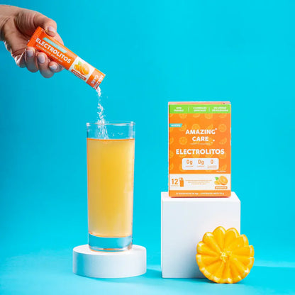 Caja de electrolitos por 30 sobres sabor naranja