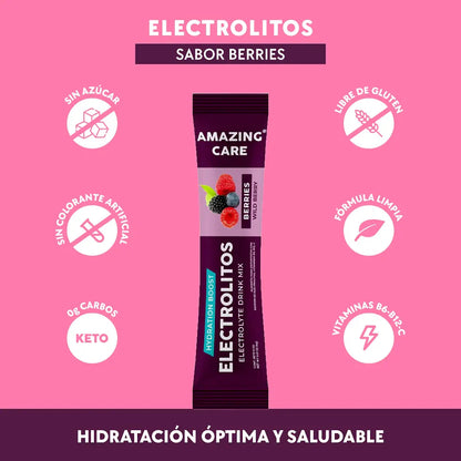 Caja electrolitos por 30 sobres sabor berries