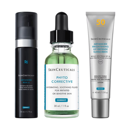 Pack Post-Procedimiento SkinCeuticals: Advanced RGN-6, Phyto Corrective Gel y Advanced Brightening UV Defense SPF 50