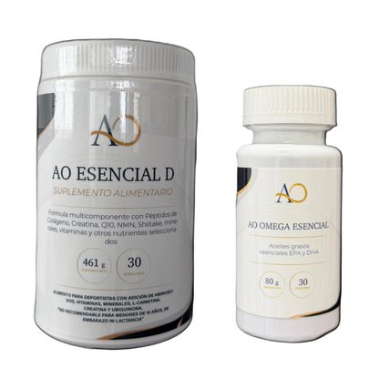 Pack AO Suplementos Esenciales Día y Noche colágeno creatina NMN magnesio | AO