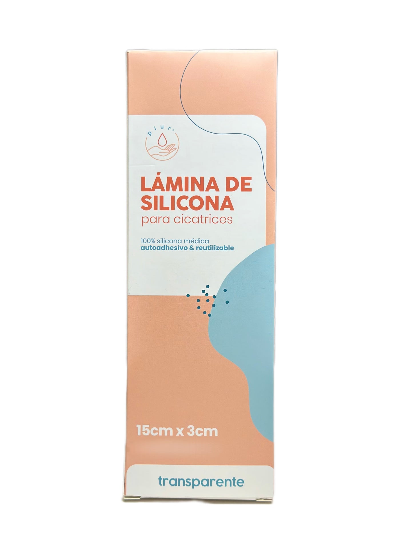 Lamina silicona 15 x 3 cms transparente  1 unidad (1,8mm grosor)