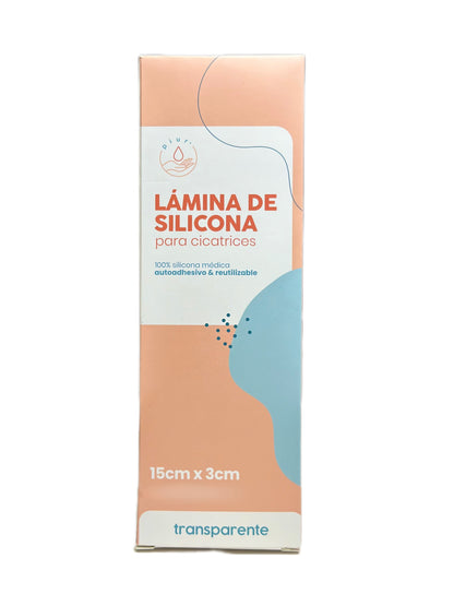 Lamina silicona 15 x 3 cms transparente  1 unidad (1,8mm grosor)