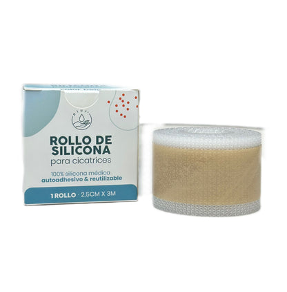 Lamina silicona rollo 2,5cm x 3 mts (beige)
