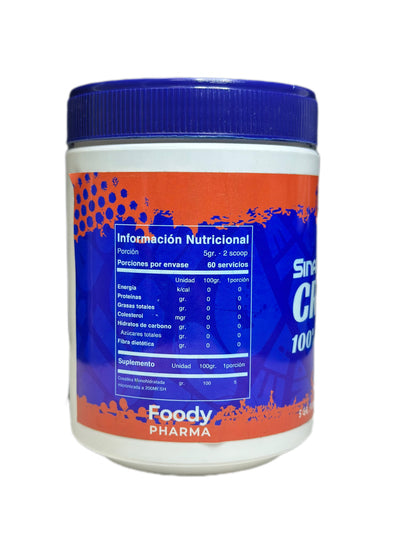 Creatina 100% Monohidratada 300grs (60 porciones)